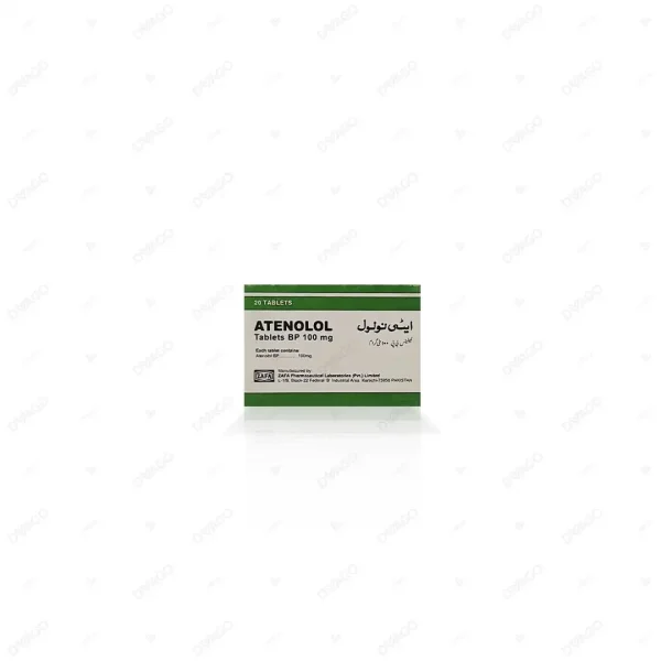 Atenolol Tablets 100Mg (1 Box = 2 Strips) (1 Strip = 10 Tablets)