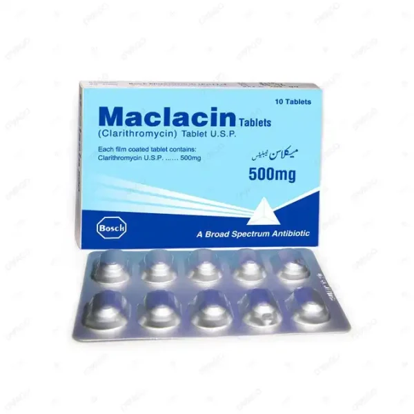 Maclacin Tablets 500Mg (1 Box = 1 Strip)(1 Strip = 10 Tablets)