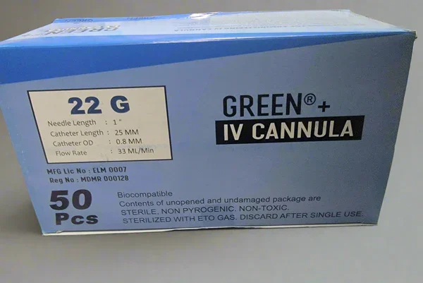 Green IV Cannula 22G