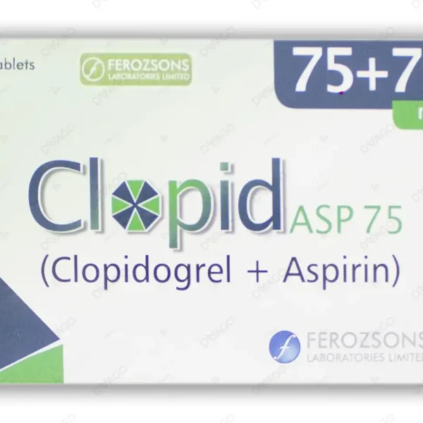 Clopid Asp Tablets 75/75Mg (1 Box = 1 Strip)(1 Strip = 10 Tablets)