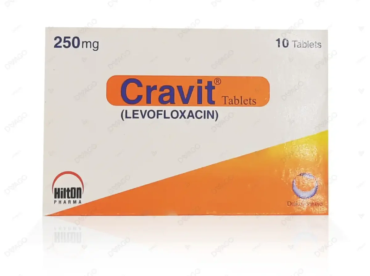 Cravit Tablets 250Mg (1 Box = 1 Strip)(1 Strip = 10 Tablets) - Image 1