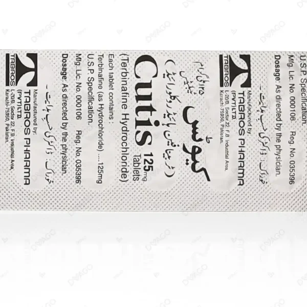 Cutis Tablets 125Mg (1 Strip = 10 Tablets)