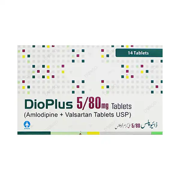 dioplus5 80mg Dioplus Tablets 5/80Mg (1 Box = 14 Tablets) - Image 1