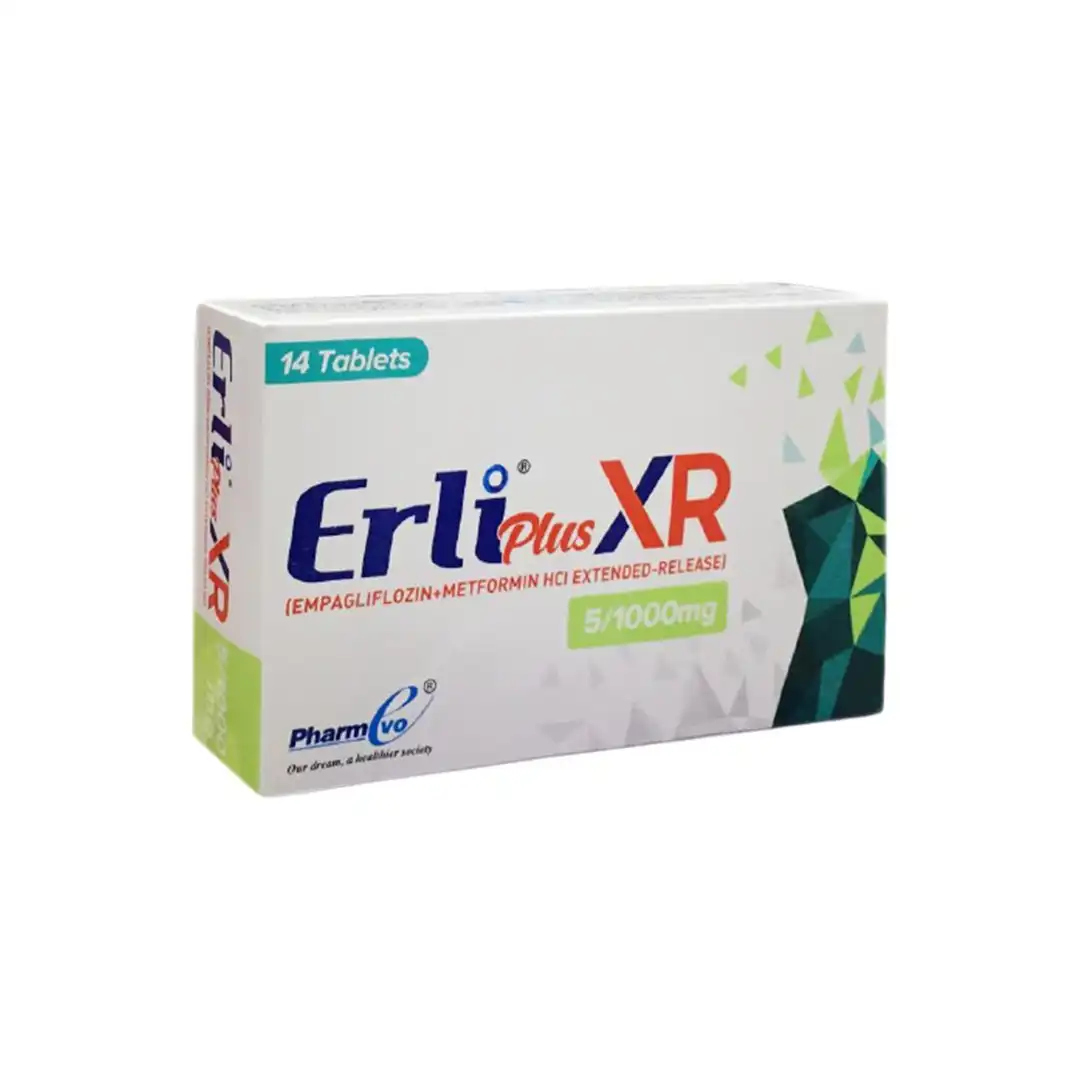 erli 12.5 1000 Erli Plus Xr Tablets 12.5/1000Mg (1 Box = 2 Strips) (1 Strip = 7 Tablets) - Image 1