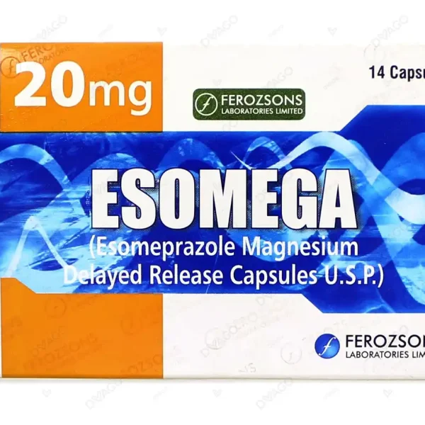 Esomega Capsules 20Mg (1 Strip = 7 Capsules)