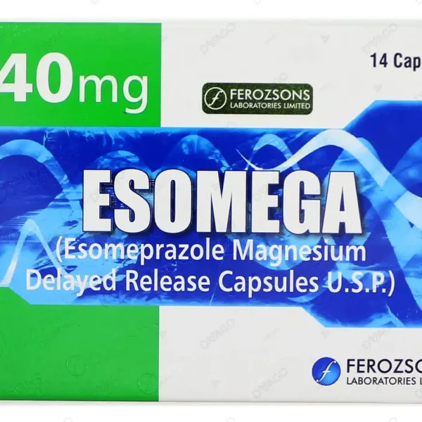 Esomega Capsules 40Mg (1 Strip = 7 Capsules)