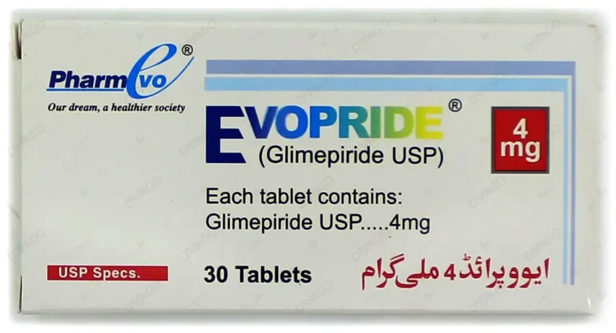 Evopride Tablets 4Mg (1 Box = 3 Strips) (1 Strip = 10 Tablets) - Image 1