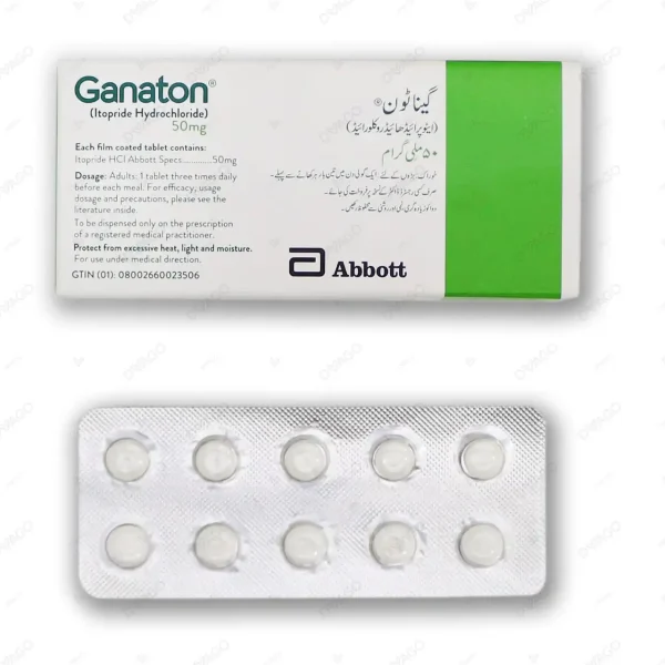 Ganaton Tablets 50Mg (1 Box = 3 Strips) (1 Strip = 10 Tablets)
