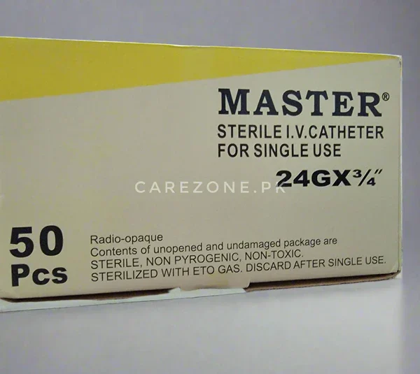 Master 24G IV Cannula – Sterile I.V. Catheter for Single Use | 1 Piece