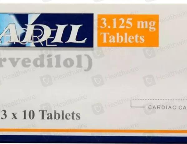 Vadil (3.125mg) 30 Tablets